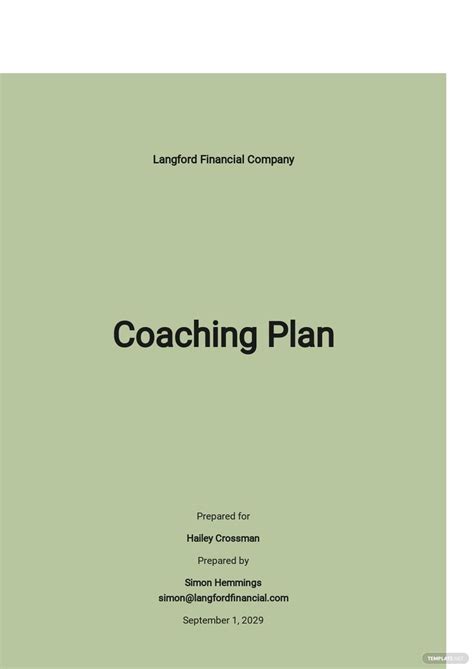 Coaching Plan Templates 11 Docs Free Downloads