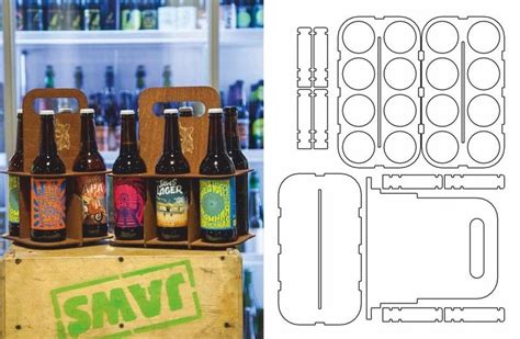 Laser Cut Beer Carrier 8 Bottles Template Free Vector Cdr Download