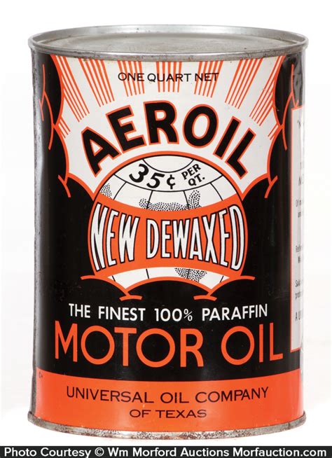 Antique Advertising Aeroil Motor Oil Can • Antique Advertising