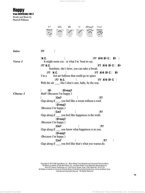 Pharrell Happy Sheet Music For Guitar Chords Pdf