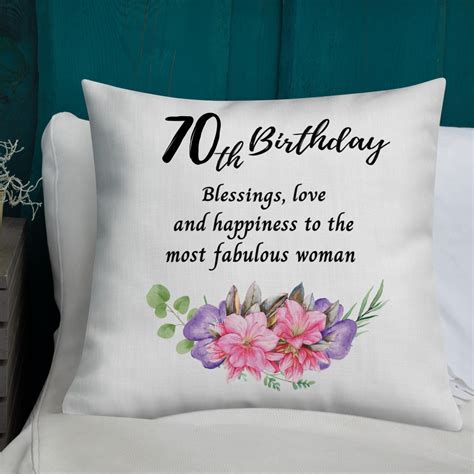 70th Birthday Pillow 70 Years Loved Ts For Her 70 Years Old