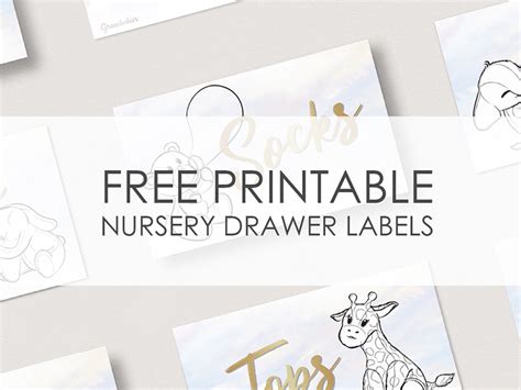 Printable Nursery Drawer Labels Freebie Supply
