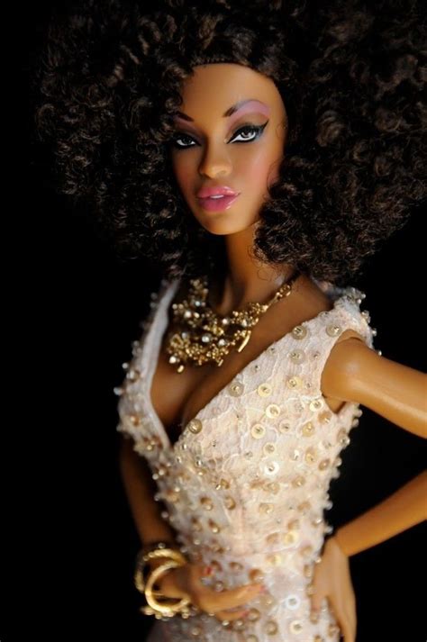 Doll Barbie Negra Vestido Festa Black Barbie Black Beauties