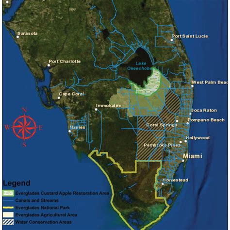 A Map Of The Everglades Ecosystem And The Proposed Everglades Custard