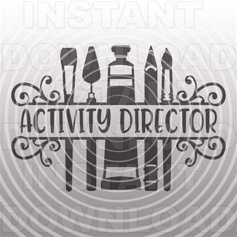 Activity Director Svg Fileactivity Director With Art Supplies Svg
