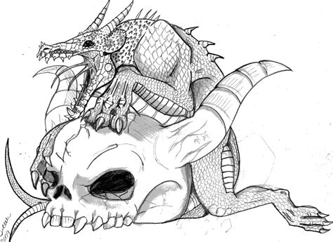 Evil Dragon Coloring Pages Adult Coloring Pages