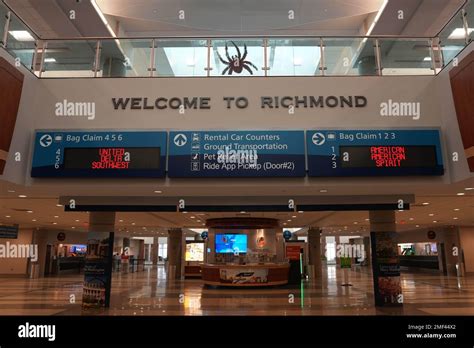 A Welcome To Richmond Sign At The Richmond International Airport