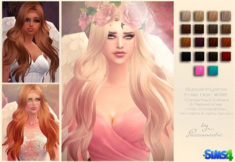 Sims 4 Hairs Puccamichi Butterflysims 096 Hairstyle Converted