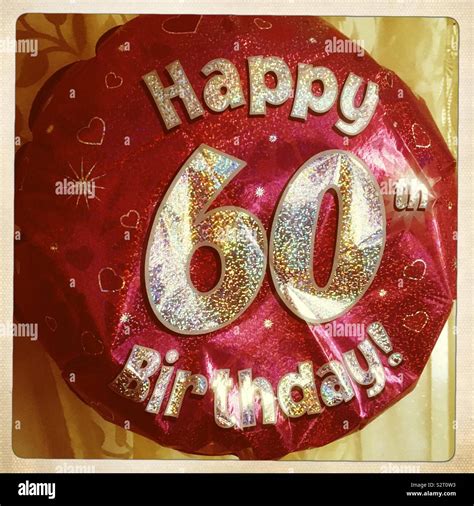 Happy 60th Birthday Balloon Stock Photo Alamy