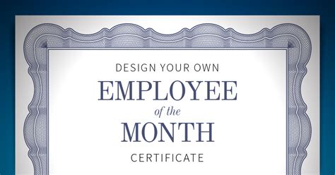 Employee Of The Month Certificate Certificate Templates Award
