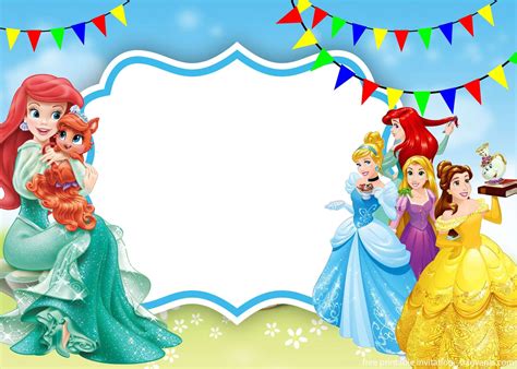 Disney Princess Birthday Card Printable Free Printable Templates