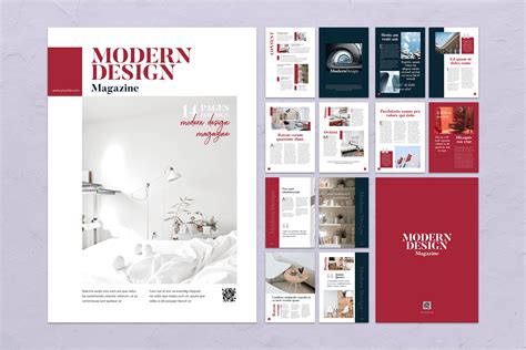 Magazine Template Modern Design Ui Creative