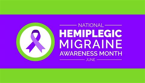Hemiplegic Migraine Awareness Month Background Or Banner Design