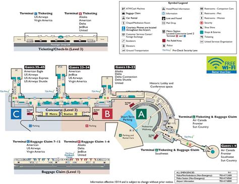 Travel Information Airport Map Ronald Reagan Washington National