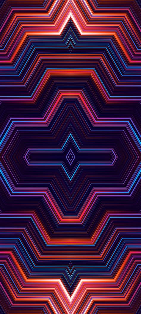 Symmetry Wallpaper 4k Geometric Colorful Lines