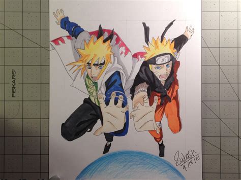 Minato And Naruto Rasengan Fanart By Subask Rnaruto