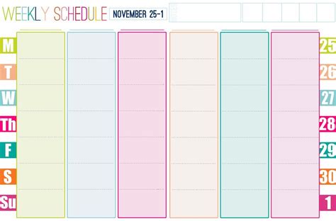Gallery For > Free Printable Weekly Calendar Cute | Free printable weekly calendar, Weekly ...