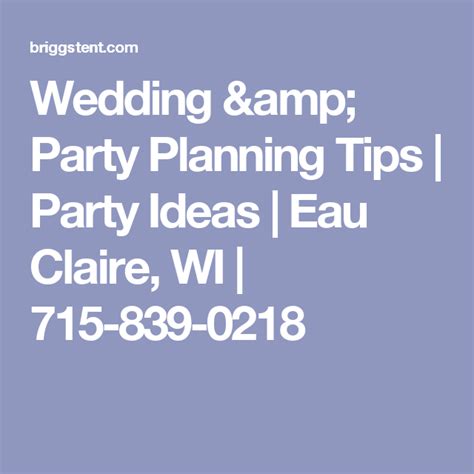 wedding and party planning tips party ideas eau claire wi 715 839 0218 wedding party