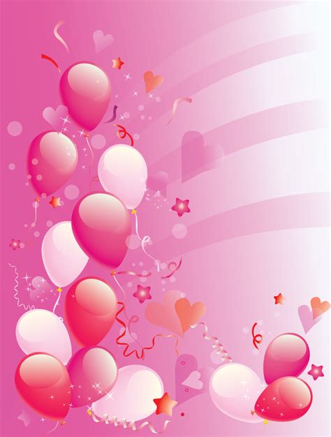 Free Vector Pink Balloons Happy Birthday Background Images And Photos