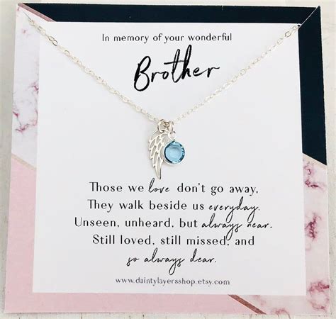 Unique father memorial stone with personalized memorial verse and your dad's photo. Loss of brother Gift Brother memorial necklace Loss of a ...