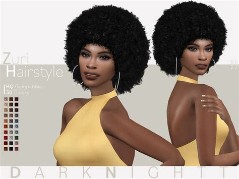 The Sims Resource Zuri Hairstyle Sims Hair Sims 4 Afro Hair Sims