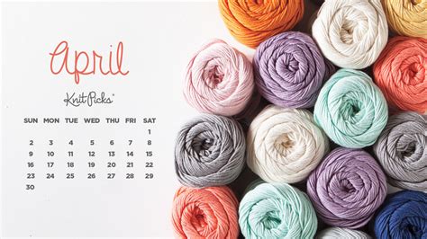 Free Downloadable April Calendar Knitpicks Staff Knitting Blog