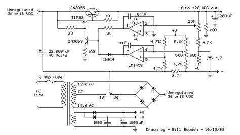 Variable Voltage And Current Power Supply Circuit Diagram And Instructions