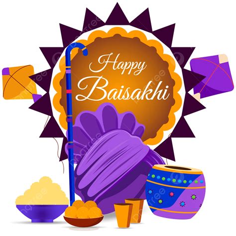 Happy Baisakhi Vector Hd Png Images Flat Happy Baisakhi Background