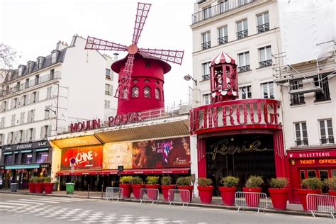 Moulin Rouge Is An Iconic Cabaret In Paris On Boulevard De Clichy At
