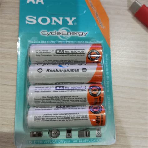 Jual Baterai Batre Sony AA Baterai AA 4600mah Rechargeable Bisa Di Cas