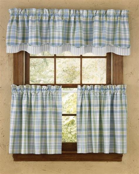 Yellow And Blue Plaid Kitchen Curtains Xcyyxh Com Country Kitchen