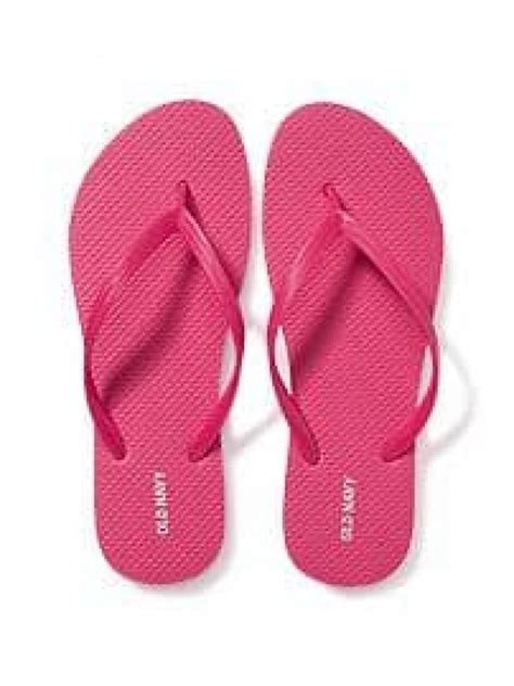 New Ladies Old Navy Flip Flops Thong Sandals Size 9 Island Pink Shoes