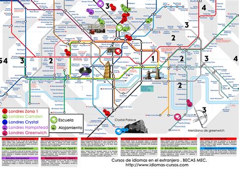 Blog De Viajes Por El Mundo Mapa Metro Londres Con Escuelas Y Monumentos