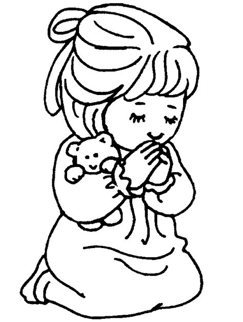 Dibujos Para Colorear Ninos Orando Dios