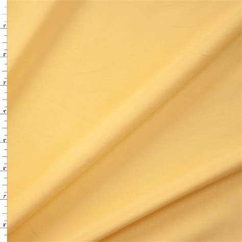 Cali Fabrics Butter Yellow Stretch Cottonspandex Jersey Knit Fabric By