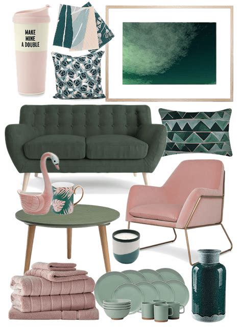 Pink And Green Decorating Ideas Mood Board On Tlc Interiors Green