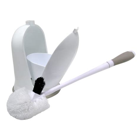 Quickie Clean Results Poly Fiber Toilet Brush With Brush Holder In