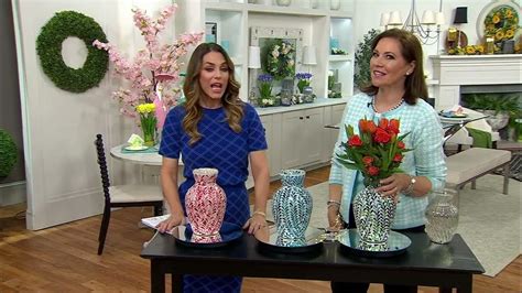 Illuminated Mosaic Vine Hurricane Vase By Valerie On Qvc Youtube