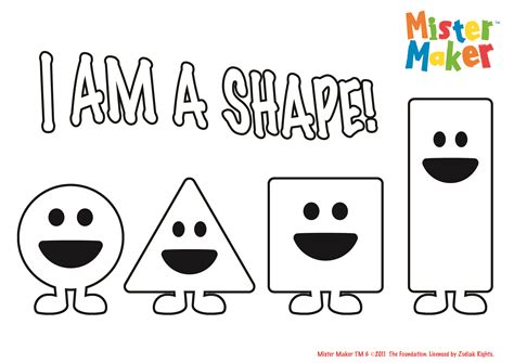 Free Coloring Pages Of Mr Maker Shapes Name Coloring Pages Coloring