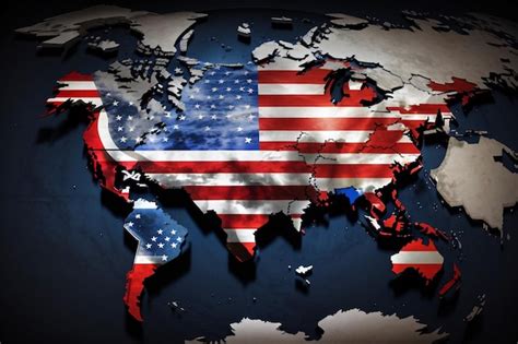 Premium Ai Image Usa Flag On The World Map American Flag