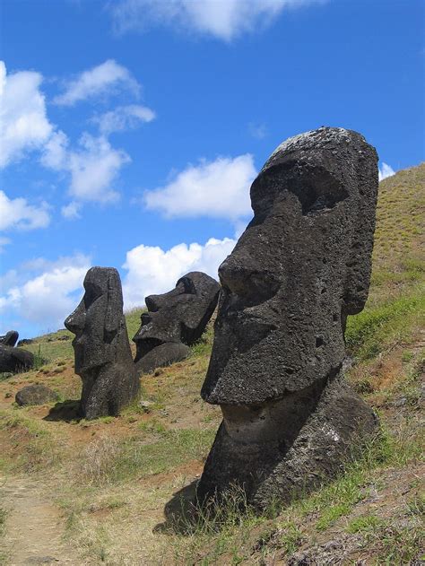 Hd Wallpaper Moai Statues Easter Island Night No People Nature