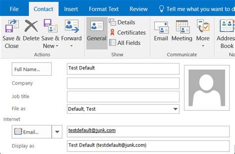 Outlook 2016 Now Shows Email Address Rather Than Contact Name Followed