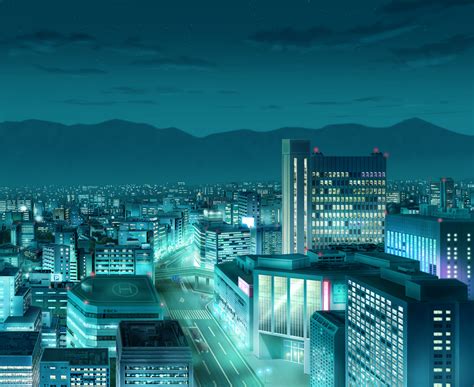 Anime Landscape City Anime Background
