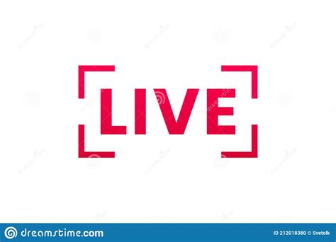 Live Streaming Icon Button For Broadcasting Livestream Or Online