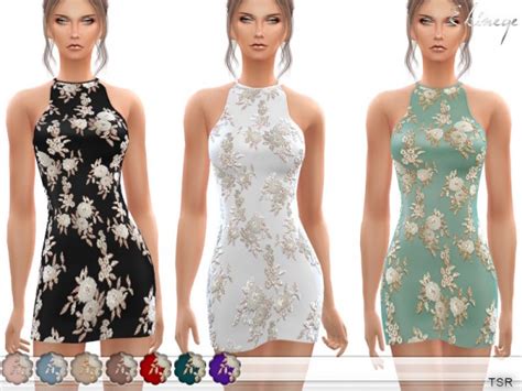 Floral Embroidered Gown At Just For Your Sims Via Sims 4 Updates Sims