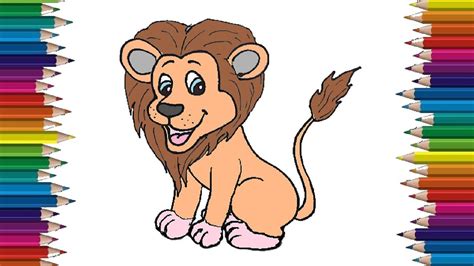 How To Draw A Lion Cute And Easy Step By Step For Kids