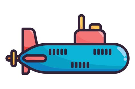 Submarine Illustration Fullcolor 1974840 Vector Art At Vecteezy