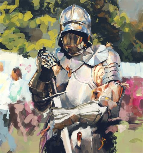 Knight In The Sun 12x10 Digital Painting Rart