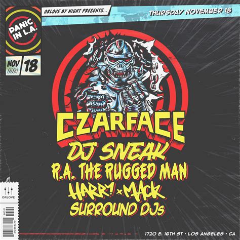 Panic In La Ft Czarface Dj Sneak Ra The Rugged Man Harry Mack And Surround Djs At 1720 On
