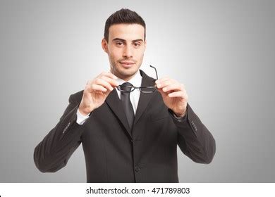 Portrait Handsome Smiling Businessman Holding His Stock Photo Shutterstock